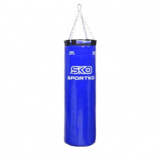 Boxing bag Sportko Classic with a ring and chains MP-4 blue