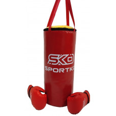 Children's boxing set, bag and gloves "Junior-2" red
