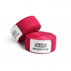 Boxing bandages Sportko length 3 m red