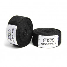 Boxing bandages Sportko length 4 m  black 