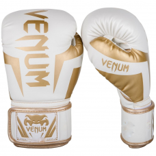 Боксерские перчатки VENUM 10-OZ WHITE-GOLD