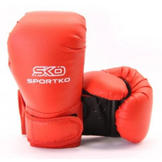 Boxing gloves SPORTKO PD2 Red 6 oz