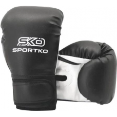 Boxing gloves SPORTKO PD2 black 4 oz 