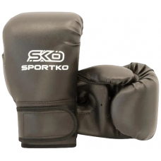 Boxing gloves SPORTKO leather PК1 black 10 oz 