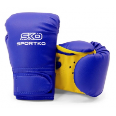 Boxing gloves SPORTKO PD2 blue 6 oz