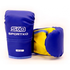Boxing gloves SPORTKO PD2 blue  4 oz