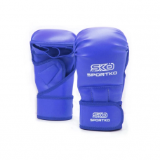 MMA gloves with open fingers SPORTKO PD-8 blue S/M