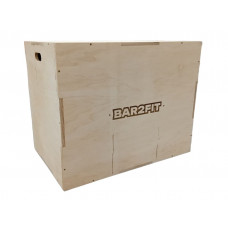 Plyometric wooden box. BAR2FIT 75 x 60 x 50