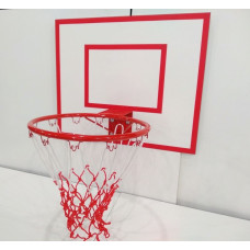 Basketball backboard BF 60x50 cm with a No. 6 - 40 cm ring white-red net