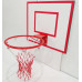 Basketball backboard BF 60x50 cm with a No. 5 - 35 cm ring white-red net