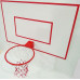 Basketball all-weather backboard SR 125 x 83 cm with ring No. 7 - 45 cm and white-red mesh