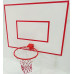 Basketball all-weather backboard SR 125 x 100 cm with ring No. 7 - 45 cm and white-red mesh