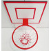 Basketball backboard BF 60x50 cm with a No. 7 - 45 cm ring white-red net
