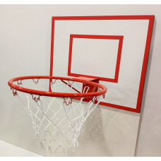 Basketball backboard BF 60x50 cm with a No. 5 - 35 cm ring white net