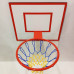 Basketball backboard BF 60x50 cm with a No. 7 - 45 cm ring, blue-yellow net