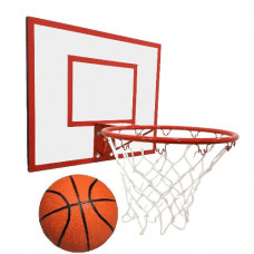 Basketball backboard BF 60x50 cm with a 45 cm white net and ball No. 7