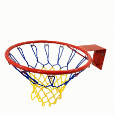 Basketball hoop no. 6 40 cm with yellow-blue net