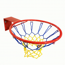 Basketball hoop No. 7 45 cm with yellow-blue net