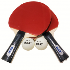 Set of rackets and 3 balls white BAX