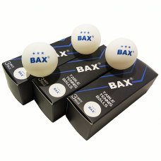 Тренировочные мячики для настольного тенниса BAX 3* Набор 9 шт 40 мм White
